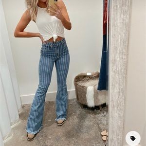 Shyanne Pinstripe flare jeans size 30